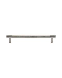 Heritage Brass V4461 160-PNF Cabinet Pull Partial Knurl Design 160mm CTC Polished Nickel finish