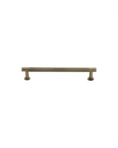 Heritage Brass V4462 160-AT Cabinet Pull Partial Knurled Design with Rose 160mm CTC Antique Brass finish