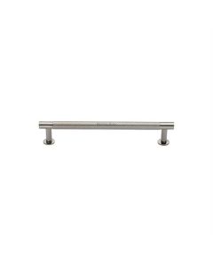 Heritage Brass V4462 160-PNF Cabinet Pull Partial Knurled Design with Rose 160mm CTC Polished Nickel finish