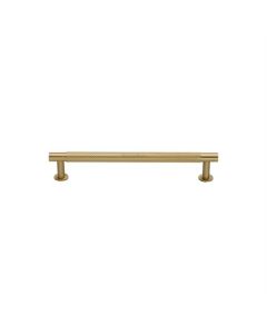 Heritage Brass V4462 160-SB Cabinet Pull Partial Knurled Design with Rose 160mm CTC Satin Brass finish