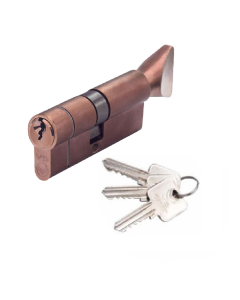 Zoo Hardware Vier V5 100mm Euro Cylinder and Turn Keyed Alike Bronze V5EP100CTBRKA