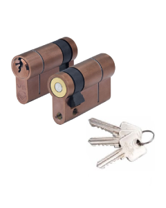Zoo Hardware Vier V5 45mm Euro Single Cylinder Master Keyed Bronze V5EP45SBRMK