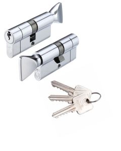 Vier V5EP100CTPCE V5 100mm Euro Cylinder and Turn Keyed to Differ Polished Chrome