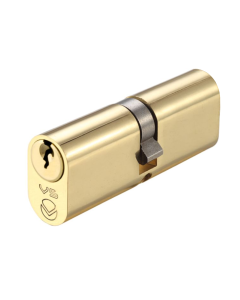 Vier V5OP70DPBE V5 70mm Oval Double Cylinder Keyed to Differ Polished Brass