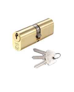 Vier V5OP70DPBE V5 70mm Oval Double Cylinder Keyed to Differ Polished Brass