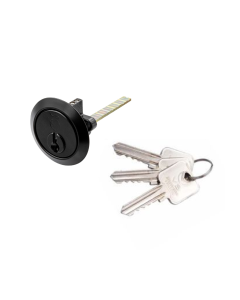 Zoo Hardware Vier Rim Cylinders Keyed to Differ Black V5RMC20BKE