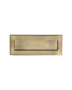 Heritage Brass V850 254.101-AT Letterplate 254mm x 102mm Antique finish  Letterbox
