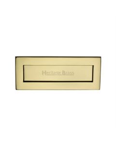 Heritage Brass V850 254.101-PB Letterplate 254mm x 102mm Polished Brass finish  Letterbox