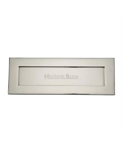 Heritage Brass V850 254.101-PN Letterplate 254mm x 102mm Polished Nickel Finish  Letterbox