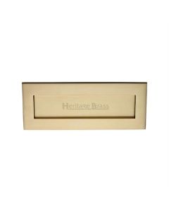 Heritage Brass V850 254.101-SB Letterplate 254mm x 102mm Satin Brass finish  Letterbox