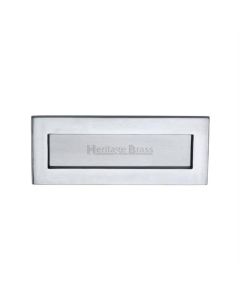 Heritage Brass V850 254.101-SC Letterplate 254mm x 102mm Satin Chrome finish  Letterbox
