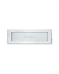 Heritage Brass V850 305-SC Letterplate 305mm x 101mm Satin Chrome finish  Letterbox