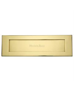 Heritage Brass V850 406-PB Letterplate  411mm x 123mm Polished Brass finish  Letterbox