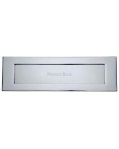 Heritage Brass V850 406-PC Letterplate  411mm x 123mm Polished Chrome finish  Letterbox