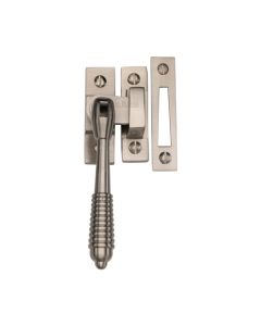 Heritage Brass Mortice & Hook Plate Reeded Casement Fastener  Satin Nickel V894 MP/HP-SN