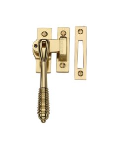 Heritage Brass Reeded Lockable Fastener Polished Brass V894L MP/HP-PB