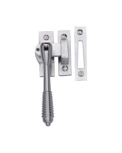 Heritage Brass Reeded Lockable Fastener Satin Chrome V894L MP/HP-SC