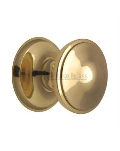 Heritage Brass V900-PB Round Centre Door Knob 3" Polished Brass finish