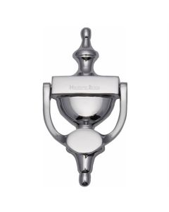 HERITAGE BRASS V910 195-PC Urn Knocker 7 1/4 Polished Chrome finish