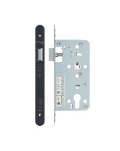 Vier VDL0055-L-R-PVDBLK Din Latch - Backset 55mm - 2 Pc Forend - Radius - PVDBLK - PVD Black