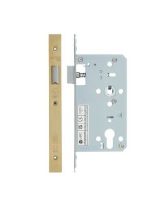 Vier VDL0060-L-PVDSB Din Latch - Backset 60mm - 2 Pc Forend - Square - PVDSB - Satin Brass Effect