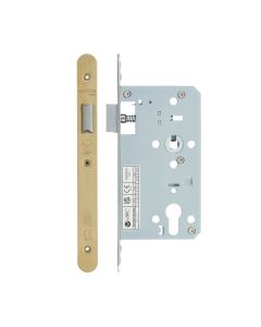 Vier VDL0060-L-R-PVDSB Din Latch - Backset 60mm - 2 Pc Forend - Radius - PVDSB- Satin Brass Effect