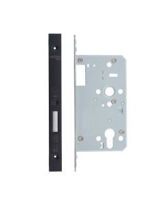 Vier VDL0060-ST-PVDBLK Din Euro Deadlock- Backset 60mm - 2 Pc Forend - Square - PVDBLK - Single Throw