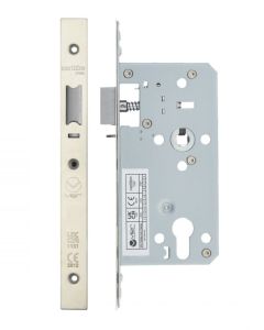 Vier VDL7255-NL-SSS Din Nightlatch - Backset 55mm - 2 Pc Forend - Square - SSS - Satin Stainless Steel