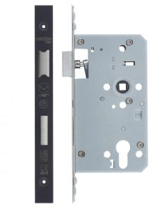 Vier VDL7260-ST-PVDBLK Din Euro Sashlock- Backset 60mm - 2 Pc Forend - Square - PVDBLK - Single Throw