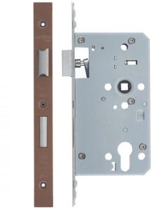 Vier VDL7260-ST-PVDBZ Din Euro Sashlock- Backset 60mm - 2 Pc Forend Square - PVDBZ - Single Throw