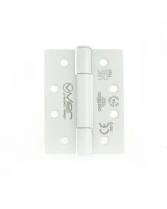 VIER VHC243-PCW Grade 14 Concealed Bearing Hinge Square - 102 x 76 x 3mm - Powder Coated White