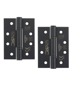 Vier VHP243-PCB Grade 14 Low Maintenance Fire Door Hinge Square - 102 x 76 x 3.4mm - Powder Coated Black