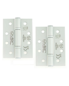 VIER VHP243-PCW Grade 14 Low Maintenance Hinge Square - 102 x 76 x 3mm - Powder Coated White