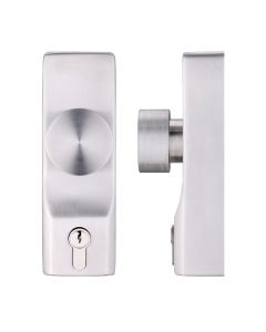 Zoo Hardware VPH302ECSS Knob Operated Outside Access Device - Euro Cylinder - Satin Stainless Steel Satin Stainless