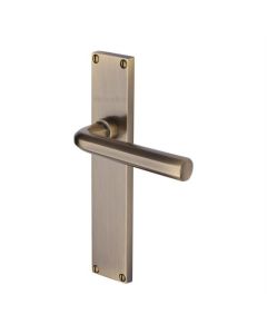 Heritage Brass Octave Lever Latch Door Handle on 200mm Plate AT Antique Brass VT5910-AT