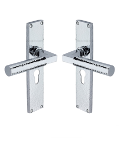 Heritage Brass Bauhaus Hammered Euro Profile on 200mm Plate PC Polished Chrome VTH4348-PC