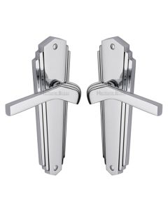Heritage Brass WAL6510-PC Door Handle Lever Latch Waldorf Design Polished Chrome finish