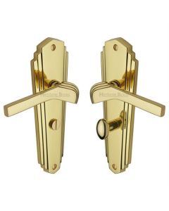 Heritage Brass WAL6530-PB Door Handle for Bathroom Waldorf Design Polished Brass finish