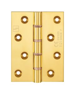 Simonswerk 1250CE Double Phosphor Bronze Washered Brass Butt Hinge CE marked FD30 fire rated 100mmx 75mm c/w Screws Self Colour