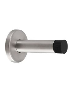 STEELWORKS WDS090SSS Projection Skirting Door Stop On Rose 90mm Grade 304 - Satin Stainless Steel