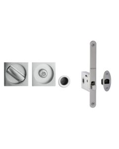 Frelan JV827 Bathroom sliding door lock & handles To suit doors 35 to 38mm JV827PC Polished Chrome