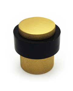 Acre & Clutton Westbrook Knurled Solid Brass Floor Door Stop 30mm Satin Brass