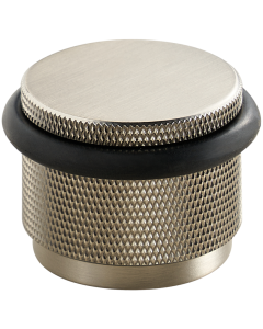 Acre & Clutton Westbrook Knurled Solid Brass Floor Door Stop 35mm Satin Nickel