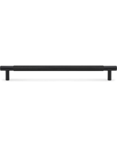 Acre & Clutton Westbrook Knurled Solid Brass Cabinet Handle, 224mm Center-to-Center, 280mm Overall, Matt Black