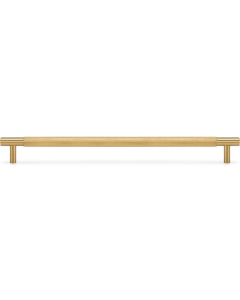 Acre & Clutton Westbrook Knurled Solid Brass Cabinet Handle,256mm Center-to-Center, 330mm Overall, Satin Brass