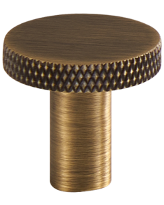 Acre & Clutton Westbrook Knurled Solid Brass Cabinet Knob 25mm Antique Brass