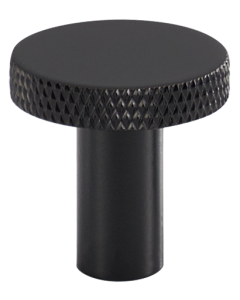 Acre & Clutton Westbrook Knurled Solid Brass Cabinet Knob 25mm Matt Black