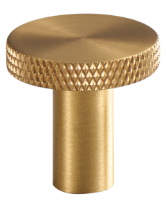 Acre & Clutton Westbrook Knurled Solid Brass Cabinet Knob 25mm Satin Brass