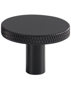 Acre & Clutton Westbrook Knurled Solid Brass Cabinet Knob 35mm Matt Black