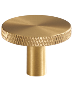 Acre & Clutton Westbrook Knurled Solid Brass Cabinet Knob 35mm Satin Brass